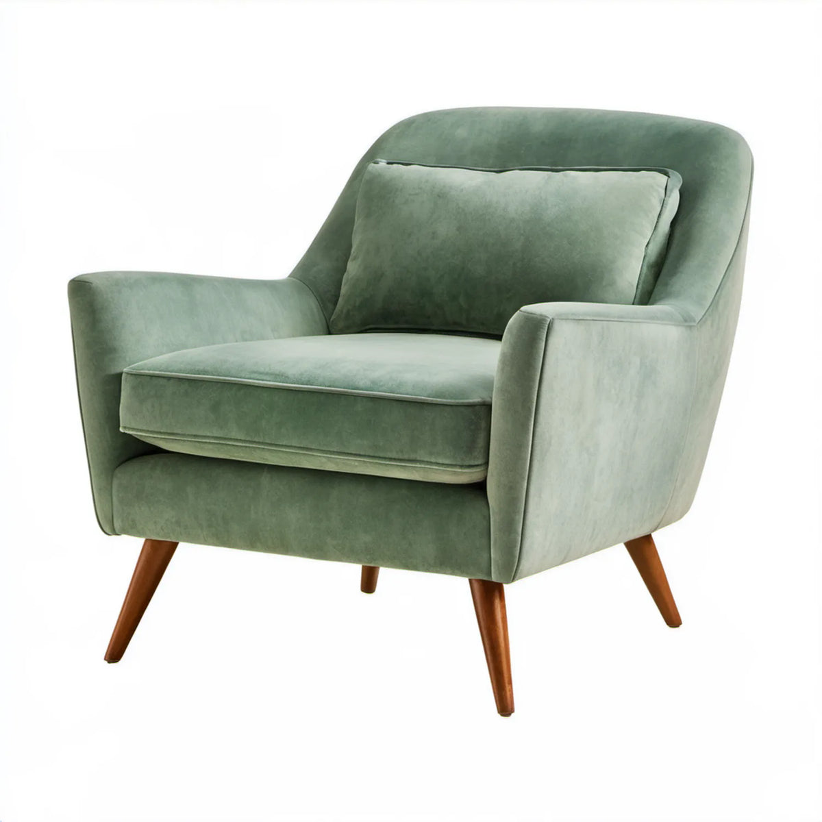 Zielony fotel retro z aksamitu poliestrowego 80 x 85 x 92 cm