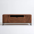 Szafka RTV z litego drewna mango Brązowy/Czarny 180 x 40 x 65 cm